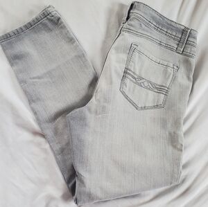 ana A New Approach Lightweight Gray Straight Leg Women Jeans, Sz 12Px29" Inseam